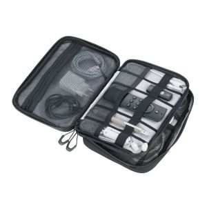 Troika Black Connected - Bolsa Organizadora de Cables