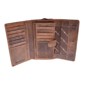 Cartera Plegable Vintage de Cuero Greenburry